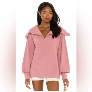 Varley Vine Half-Zip Pullover Sweatshirt M Dusty Rose